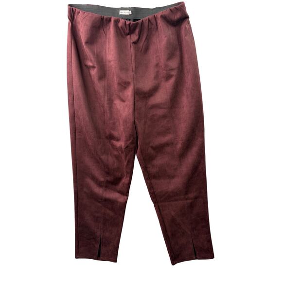 Avec Les Filles Pants - Avec Les Filles x Anthropologie Faux Suede Pants – Plum/Prune – Size 3X